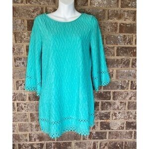 Peck & Peck small green Belle Fleur top  nwt tunic top dress New